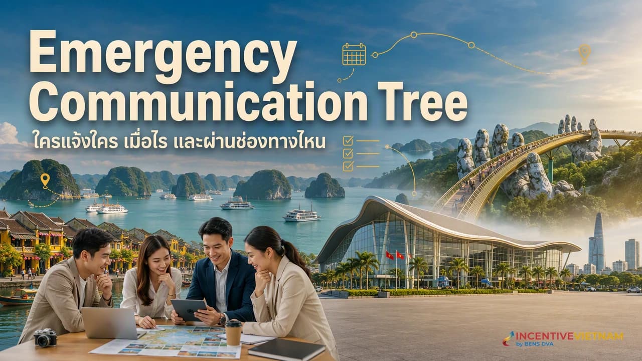 Emergency Communication Tree สำหรับทริปบริษัทเวียดนามควรออกแบบอย่างไร