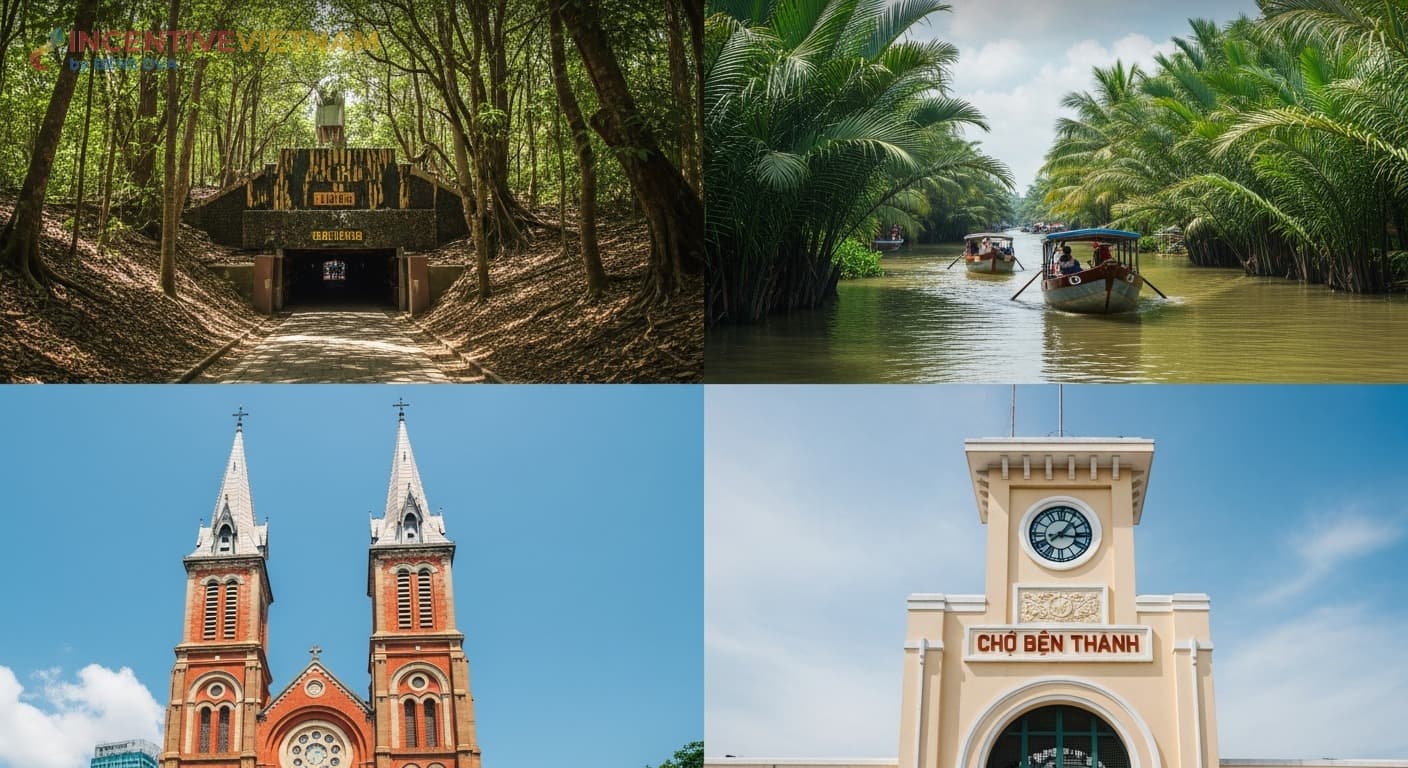 กิจกรรมไฮไลท์ โฮจิมินห์ 3 วัน: ไซ่ง่อนมหานคร ถ้ำกูจี ล่องแม่โขง