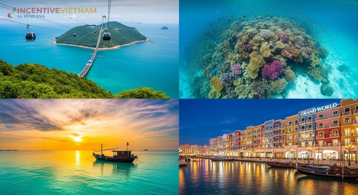 กิจกรรมไฮไลท์ ฟู้โกว๊ก 4 วัน: เกาะสวรรค์จัดเต็ม VinWonders ดำน้ำ Sunset Cruise